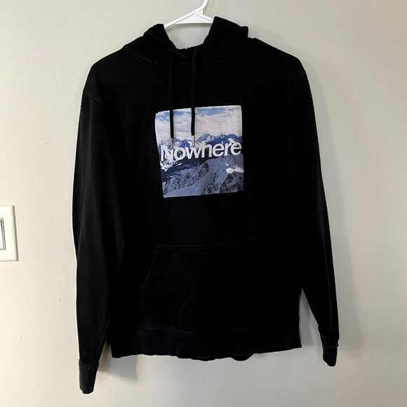 Tops - Nowhere basic black hoodie comfortable casual pockets warm thick athleisure
